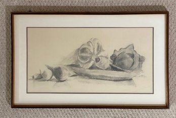 G. Krasner, Still Life Study Of Vegetables, 1958, Graphite On Paper