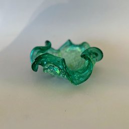 Green Murano Glass Ash Tray