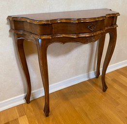 Selva, Italian Baroque Style Carved And Inlaid Console Table, Circa 1980