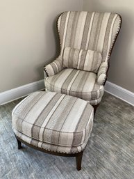 Arhaus Portsmouth Wing Chair And Ottoman