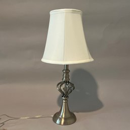 Metal Lamp With Silk Shade