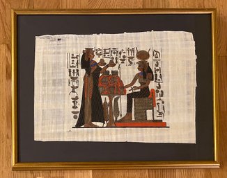 Egyptian Painting On Papyrus