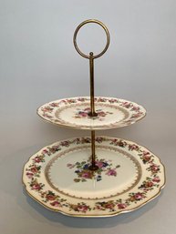 Royal Ivory 'Windsor' Two Tier Cake Stand, Czechoslovakia