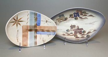 Sascha Brastoff (California 1918-1933) Mid Century Painted Ceramic Dishes