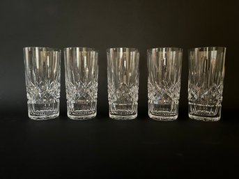 Partial Set Of Five Waterford Lismore Highball Glasses