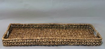 One Large Woven Rectangular Basket