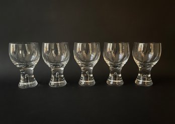 Partial Set Of Five Kosta Boda Rondo Water Goblets