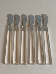 Vintage Acrylic And Stainless Steel Spreaders (6)