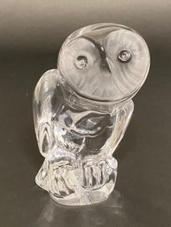 Daum Crystal Art Glass Owl Figurine