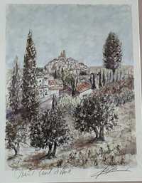 St. Paul De Vence, Signed Lithograph