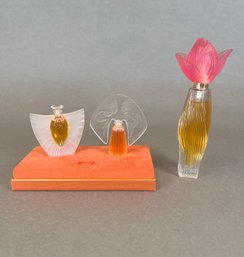 Nailing For Lalique Perfume Bottle, And Lalique Les Introuvables Miniatures (2 Of 3piece Set)