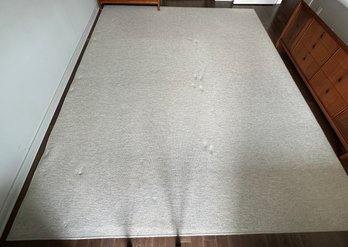 White Wool Sisal Rug Cut And Bound