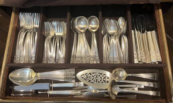 Community Plate Silver Plated 'Coronation' 130 Piece Flatware Set