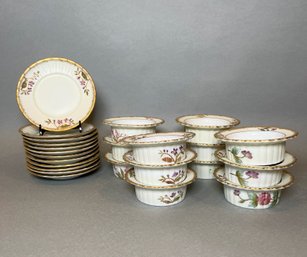 Porcelain Ramekins (12) With Matching Saucers (12)