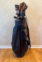 Burton Golf Bag With 12 Clubs: Ping Golf Clubs, Dunlop Max 357, Spalding Mark IV