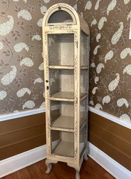 Hand Painted Floral Decorated Vitrine / Display Cabinet