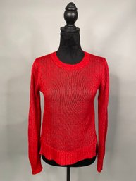 360 Sweater Size XS Red Linen Sweater