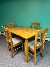 Oak Table & Four Chairs From Galaxy Furniture