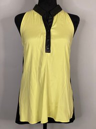 Drew Size XS Citron Shell With Black Leather Trim And Collar