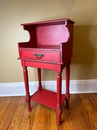 Red Painted Telephone Table