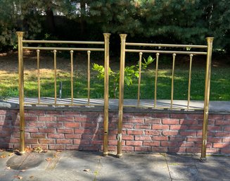 Pair Of Brass Twin Size Headboards