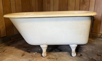 White Painted Iron Claw Foot Bath Tub C. 1930