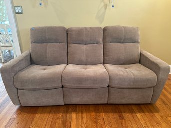 Three Seat Chenille Power Reclining Sofa - EXCELLENT CONDITION