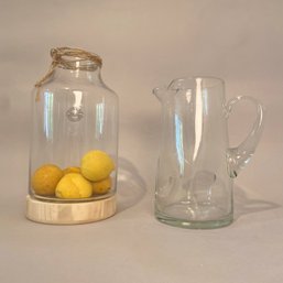 One Glass Container With Pitcher