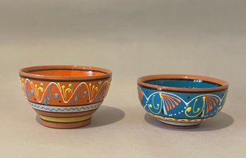 Two Crate & Barrel Terracotta Fiesta Bowls