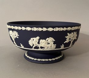 Wedgwood Dark Blue Jasperware Footed Imperial Bowl