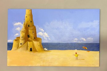 Michael Paraskevas (American, Born 1961 ) Sand Castle, Oil On Canvas