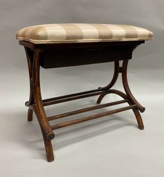 Antique Provincial Style X-Form Piano Bench