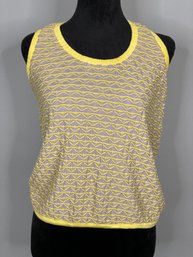 Capote Size XS Avery Tank In Taupe  And Yellow
