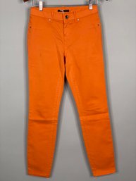 Elie Tahari Size 2 Orange Skinny Jeans