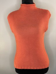 MAG Size Small Knit Sleeveless Knit Top In Rust