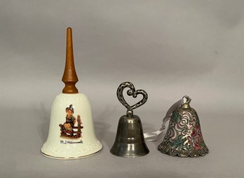 Three Bells: Hummel, Enameled And Metal