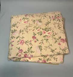 Full Size Floral Bed Quilt In Pinks And Greens
