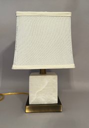 Square Shaped Modernist Style Marble Table Lamp