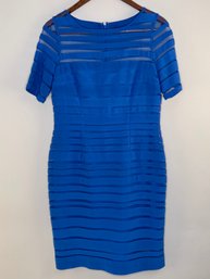 Adrianna Papell Size 10 Short-Sleeve Straight Banded Occasion Dress