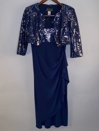 Alex Evenings Size 10 Tank Style Special Occasion Gown With Matching Shrug