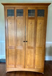 Stickley Arts And Crafts Style Harvey Ellis Entertainment Cabinet / Armoire (RESTYLE IT! Make It A Bar)