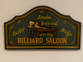 London West End Carter Bridge Billiard Saloon Sign