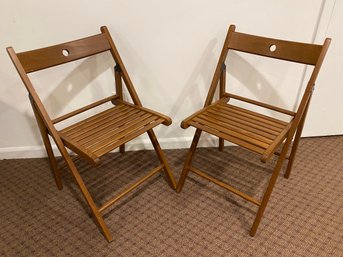Pair Of Ikea Terje Folding Chairs