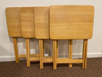 Set Of Four Folding Tray Tables