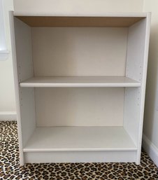 White Finish Low Bookshelf
