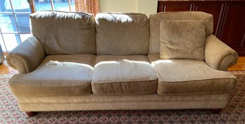 Harden Sofa In Beighe Upholstery With Bun Feet