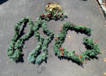 Three Boxes Of Lighted Holiday Garland