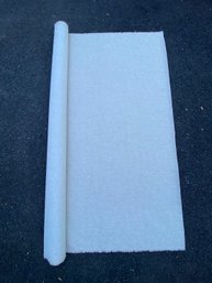 Roll Of White  Ivory Herringbone Fabric