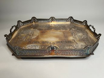 Decorative Crafts Silver Tone Serving Tray