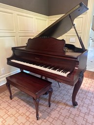 Baldwin Mahogany 5'2' Baby Grand Piano (serial #108902)  With QRS PIANOmation